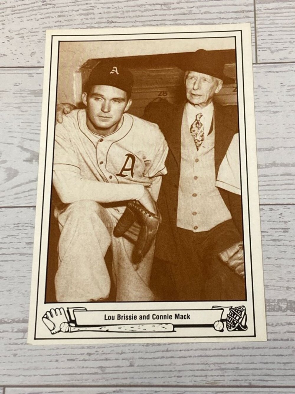 Lou Brissie Connie Mack Photo Postcard 1948 A's Playball TCMA 1983 Unposted